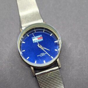 Tommy Hilfiger Silver Mesh Watch with Blue Dial